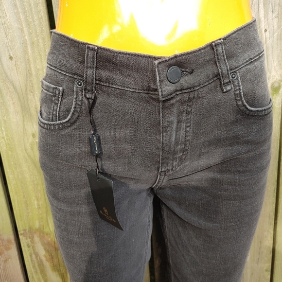 NWT Massimo Dutti Black Crop Jeans Size 2 - Picture 3 of 15